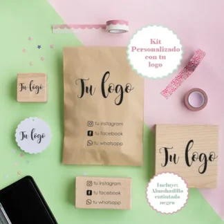 Kit de Sellos Personalizados (Incluye almohadilla entintada)